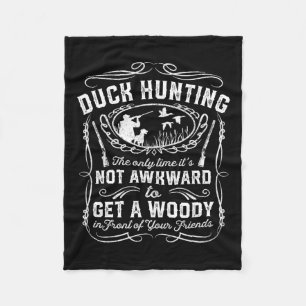 Lustige Entenjagd Vintage Woodie Jäger Freunde G Fleecedecke