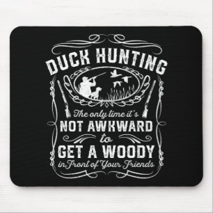 Lustige Entenjagd Vintage-Woodie-Jäger-Freunde Gif Mousepad