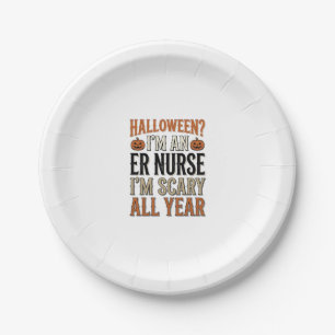 Lustige ER-Krankenschwester Halloween Gruselige Ga Pappteller