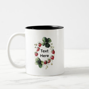 Lustige Erdbeere Zweifarbige Tasse