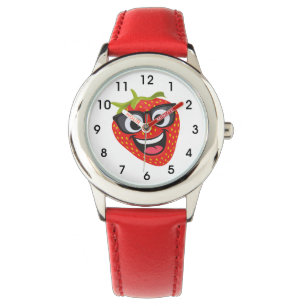 Lustige Erdbeerkinderuhr Armbanduhr