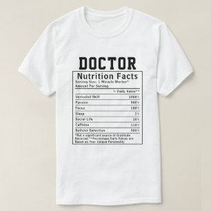 Lustige Ernährungsfakten für Ärzte Geschenk für me T-Shirt