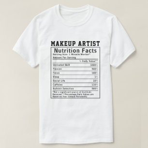 Lustige Ernährungsfakten für Visagisten Salonmitar T-Shirt