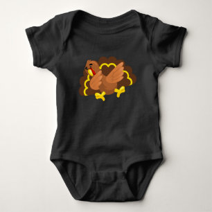 lustige Erntedank-Ding-Truthahn Baby Strampler