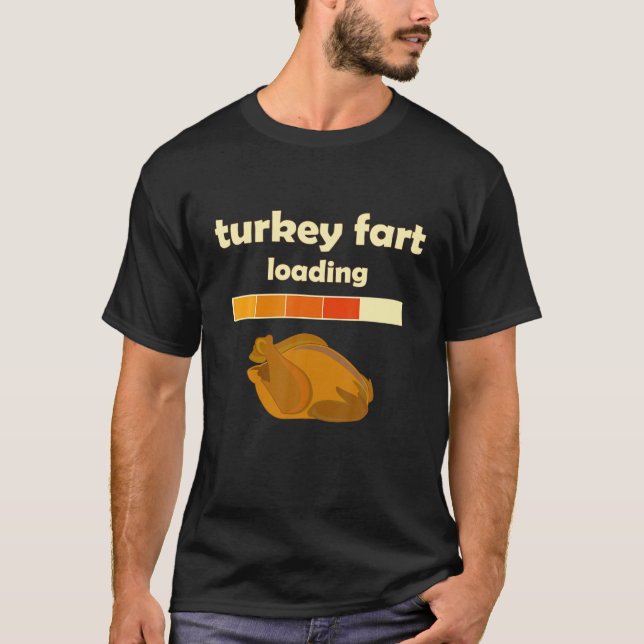 lustige Erntedank Truthahn Furz laden Tshirt (Vorderseite)