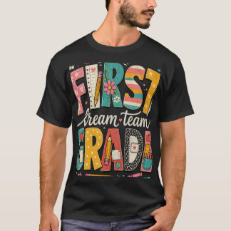 Lustige Erste-Klasse-Gruppe Kinder Lehrer Klassenz T-Shirt