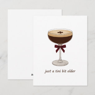 Lustige Espresso-Martini-Geburtstagskarte Aquarell Feiertagskarte