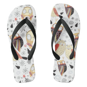 Lustige Eule der Beschaffenheit Flip Flops