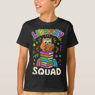 Lustige Eulen-Bibliotheksgruppe lesende Bücherlieb T-Shirt