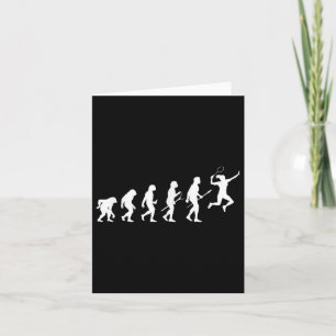 Lustige Evolution einer Badmintonspielerin Frauen  Karte