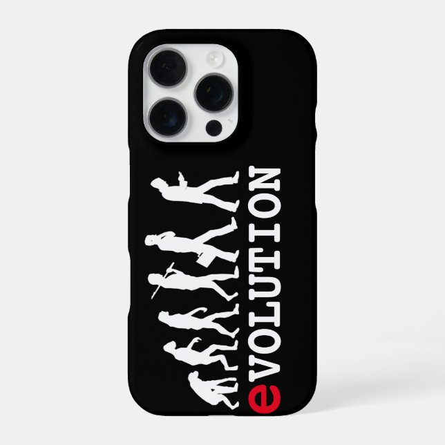 Lustige Evolution Smartphone-Süchtiger iPhone Hülle (Rückseite)