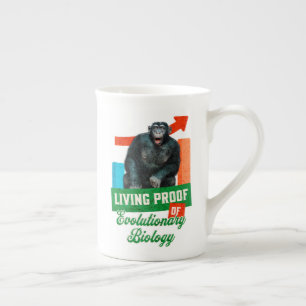 Lustige Evolutionsbiologie Schimpansen Humor Prozellantasse