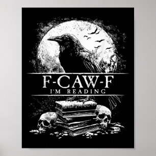 Lustige F-caw-f-Bücher Totenköpfe Gothic Poster
