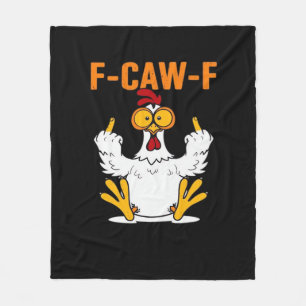 Lustige F-Caw-F-Finger-Hühnchen Fleecedecke