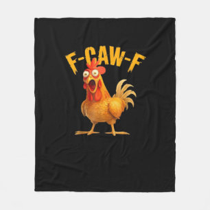 Lustige F-Caw-F-Hühnchen F-Caw-F-Hühnchen Klassisc Fleecedecke