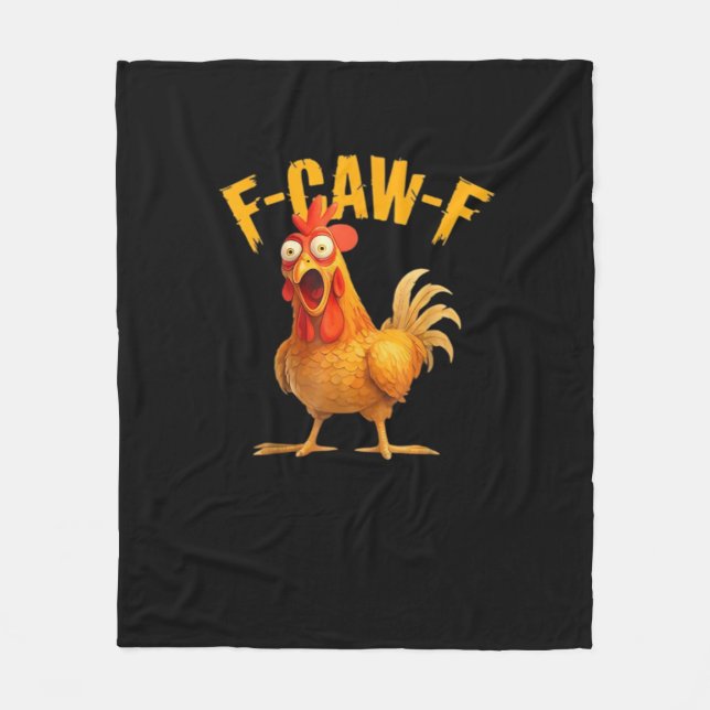 Lustige F-Caw-F-Hühnchen F-Caw-F-Hühnchen Klassisc Fleecedecke (Vorderseite)