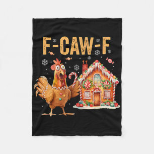 Lustige F-caw-f Hühner-Gingerbread-Kekse König Chr Fleecedecke
