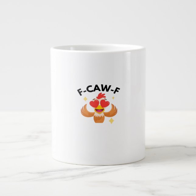 Lustige F-Caw-F Klassiker Jumbo-Tasse (Vorderseite)