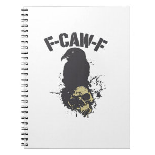 Lustige F-Caw-F Krähe Vintage Humor Essential Crea Notizblock