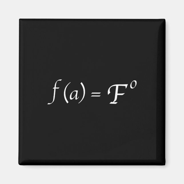 Lustige Fafo-Math-Gleichung-Novelty-Mathe-Lehrer  Magnet (Vorne)