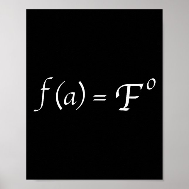 Lustige Fafo-Math-Gleichung Novelty-Mathe-Lehrer  Poster (Vorne)