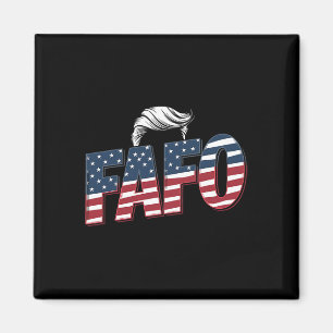 Lustige Fafo Trump Foto Magnet