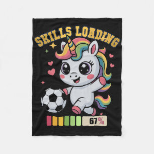 Lustige Fähigkeiten Laden Fußball Einhorn 67 Trete Fleecedecke