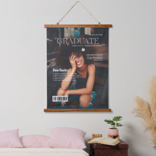 Lustige Fakten   Absolventen-Magazin-Cover-Foto Wandteppich Mit Holzrahmen