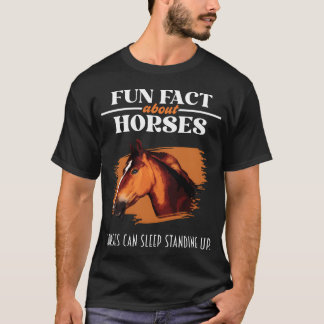 Lustige Fakten über Pferde Pferdeliebhaber T-Shirt