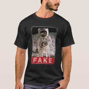Lustige Fälschung Mondlandung Apollo 11 Astronaut T-Shirt