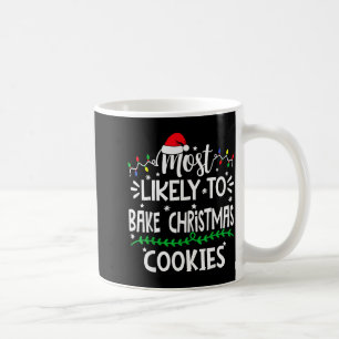Lustige Familie, die am wahrscheinlichsten Weihnac Kaffeetasse