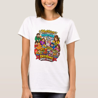 Lustige Familie, die einen Essenszitat wählt T-Shirt