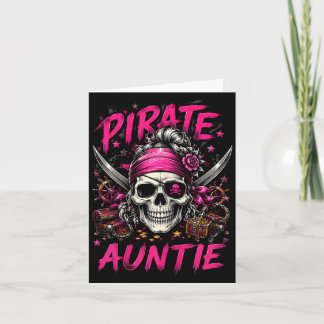 Lustige Familie Totenkopf Piraten-Tante Jolly Roge Karte