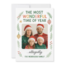 Lustige Familien-Spaß-Weihnachtskarte zum Anpassen