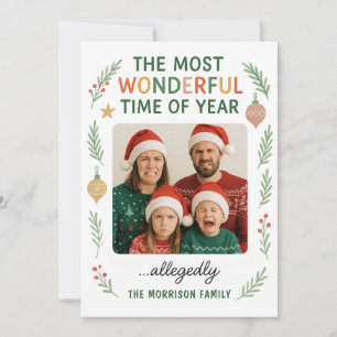 Lustige Familien-Spaß-Weihnachtskarte zum Anpassen Feiertagskarte