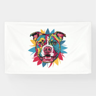 lustige, farbenfrohe Hundekugel Banner