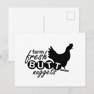 Lustige Farm frische Ei-Verkäufer Wortkunst  Postkarte