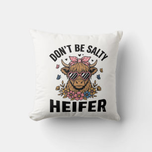 Lustige Färse Kuh Floral Schmetterling Vintage Des Kissen