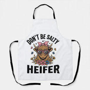 Lustige Färse Kuh Floral Schmetterling Vintage Des Schürze