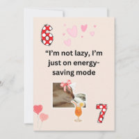 Lustige faule Katze Energiesparmodus Humor Karte