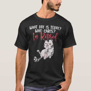 Lustige faule Katze Ich bin im Ruhestand 2023 Humo T-Shirt