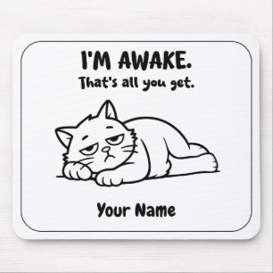 Lustige Faulheits-Katzen-Mauspad Individuelles D Mousepad