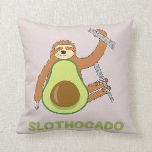 Lustige Faultier Avocado Slothocado Kissen
