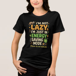 Lustige Faultier Energie-Spar-Modus Typografie-Des Tri-Blend Shirt
