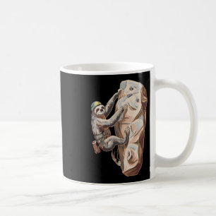 Lustige Faultier-Felskletter-Cartoon Kaffeetasse
