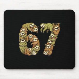 Lustige Faultier-Stammes- 6 7 Meme Six Seven Liebe Mousepad
