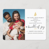 Lustige Feiertags-Geburts-Mitteilung mit 2 Fotos