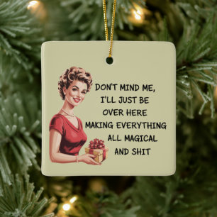 Lustige Feiertags-Geschenke für Gastgeberinnen Wei Keramikornament