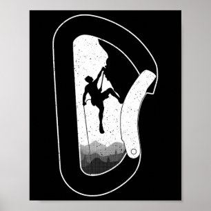 Lustige Felsenkletterkunst für Männer Frauen Bould Poster