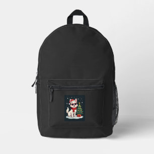 Lustige Festtags-Sonnenbrille Hund mit Weihnachtsb Bedruckter Rucksack
